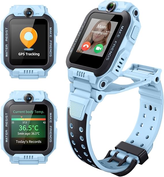 imoo Z7 Kids Smartwatch, Dual-Camera HD Video and Phone Call Watch Phone, GPS with Real-time Locating & 14 Days History, 4 Sport Modes, 24H Health Monitoring, Water Resistant to 20m for Kids (Blue)