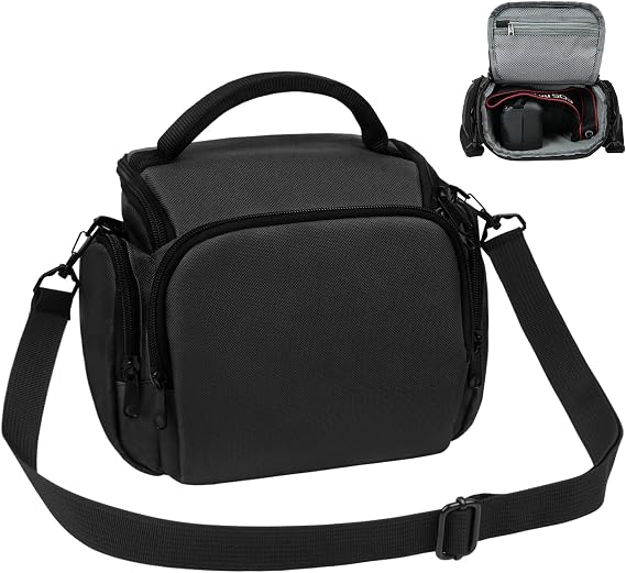Ainiv DSLR Camera Bag, Waterproof Anti-Shock SLR Camera Case, Adjustable Shoulder Strap Camera Accessories Bag, Portable Crossbody Single Shoulder Backpacks Compatible with Canon, Sony, Nikon