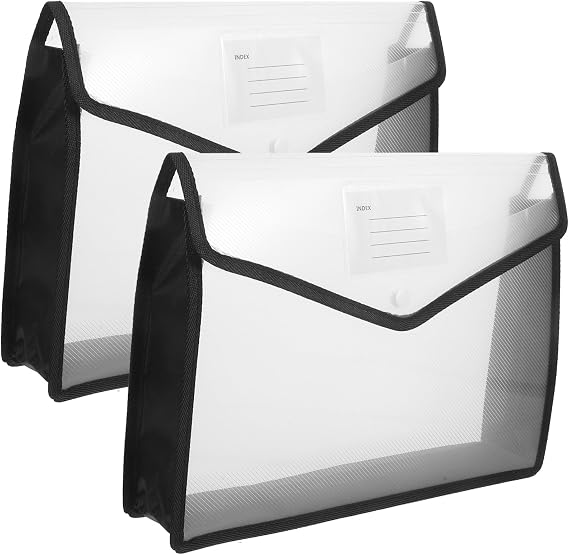 NUOBESTY Waterproof Document Bag with Buckle A4 Size File Folder Organizer for Receipt Contract Storage Portable Document Pouch for Office and Business Use