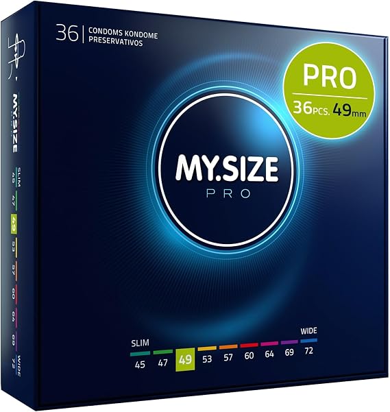 MY.SIZE PRO Condom Size 2, 49 mm, 36 Condoms - Perfect fit and a Suitable Size for Everybody