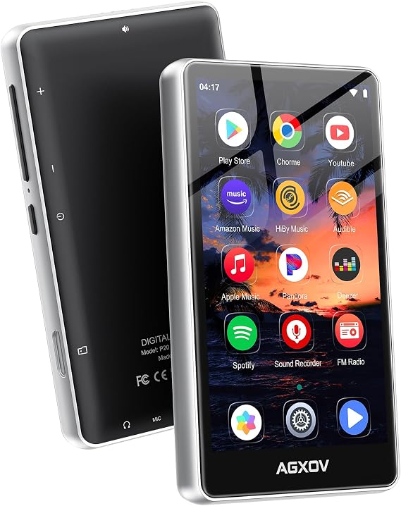 144GB MP3 Player with Bluetooth and WiFi,MP3 & MP4 Players with 4.02-inch Touchscreen and Speaker,Spotify Music Players with Pandora,Audible,Amazon Music,Spotify,Play Store,up to 1TB