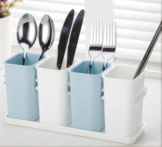 Kitchen Utensil Holder Storage & Organisation Kitchen Organiser Cutlery Basket Table Organiser Cutlery Holder Decorative Storage Container for Kitchen Utensils Home Accessories Made of Plastic