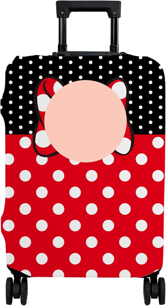 Luggage Cover Approved Go Travel Suitcase Protector Elastic Washable Baggage Covers for Luggage Suitcase, 04Cute Dots Bow, L(25-28in)