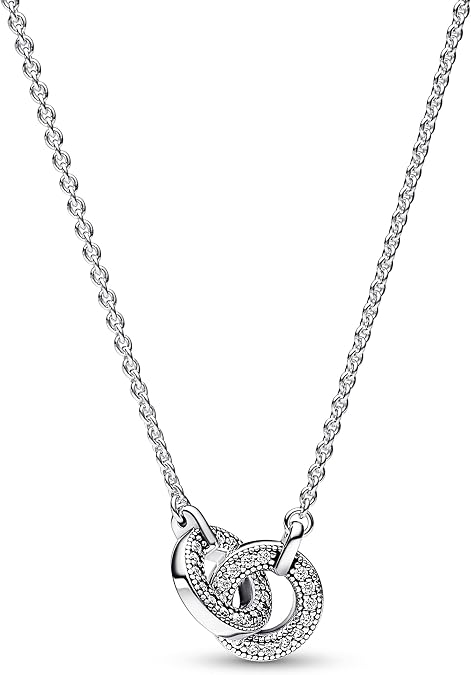 Pandora Signature Two-tone Intertwined circles necklace