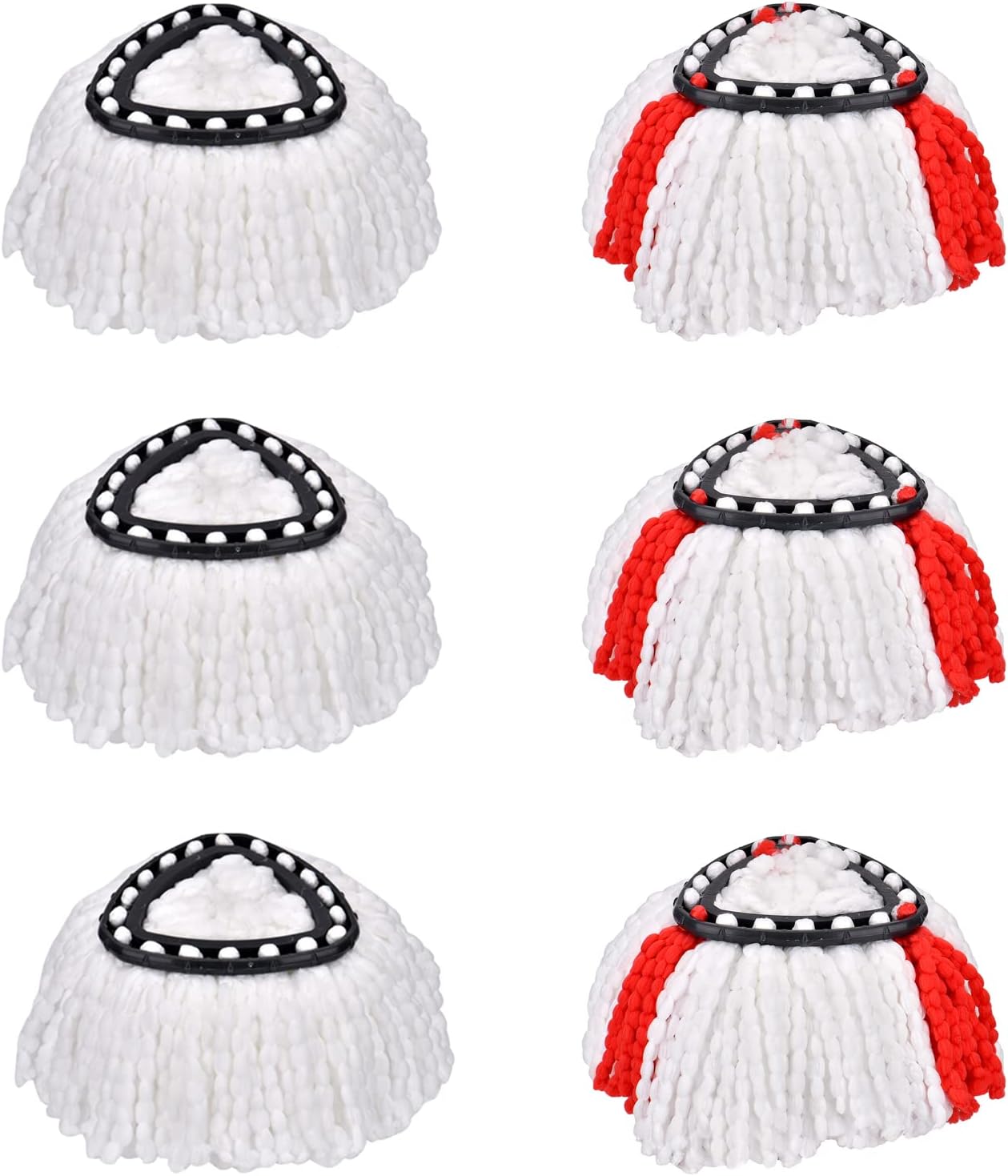 6Pack Spin Mop Refill Replacement Head Compatible with Ocedar and Vileda,Mop Refills 100% Microfiber, Deep Cleaning Machine Washable and Easy-to-Replace