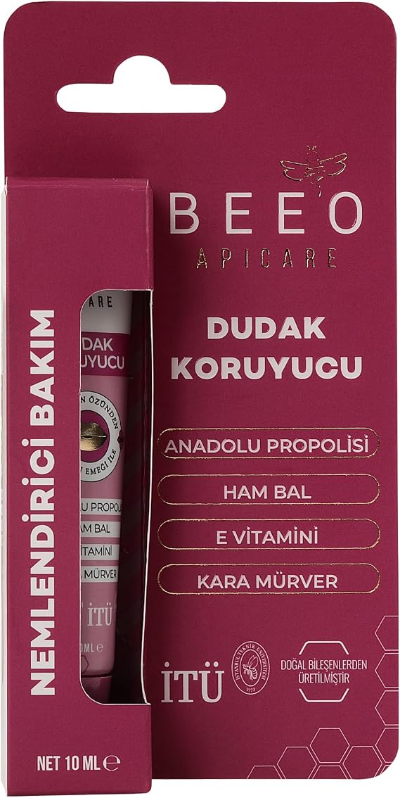 Bee'o ApiCare Propolisli Kara Mürverli Dudak Koruyucu, 10 ml