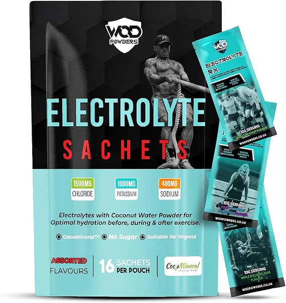 Electrolytes Sachets for Hyrox and Crossfit (16 Sachets) | Highly Dosed Electrolyte Profile for Hydration | Low Calorie Electrolyte Powder - Backed by Athletes (Assorted Flavours)