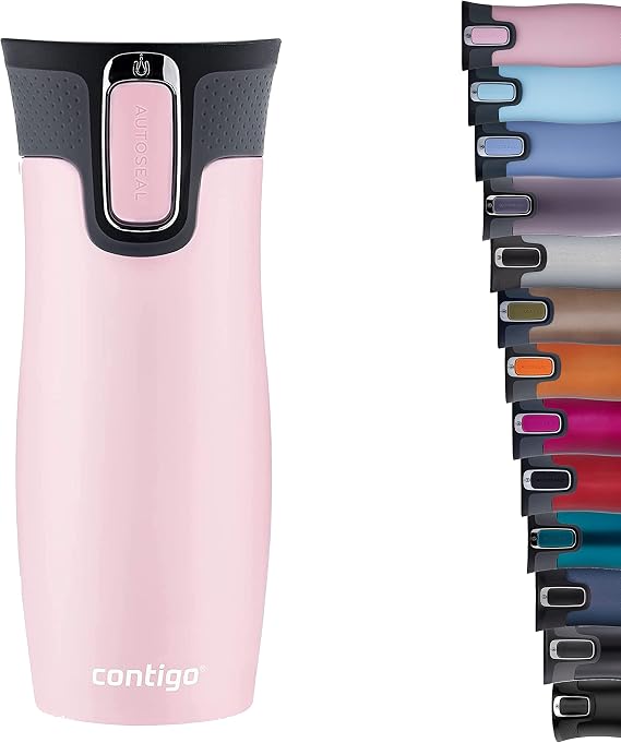 Contigo West Loop Autoseal Insulated Tumbler Stainless Steel Coffee Thermos Tumbler BPA Free Leakproof Travel Tumbler with Easy Clean Lid, Keeps Hot Up to 5 Hours, 16 oz