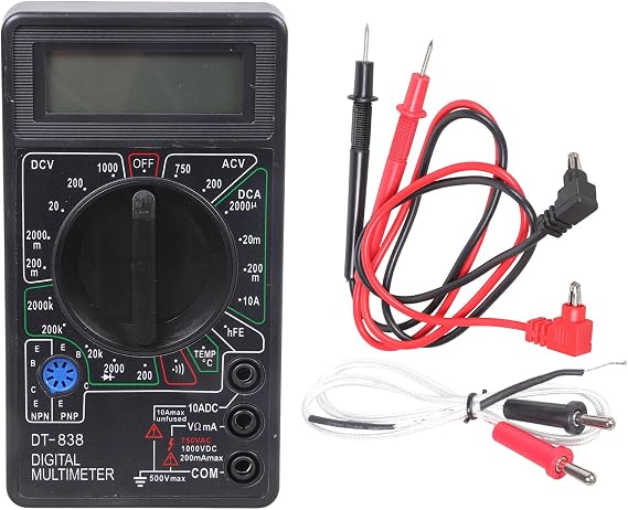 Digital Multimeter Auto Ranging with LCD Display Electrical Meter for Electric Current Resistance Diode Triode Testing Electrician Digital Multimeter