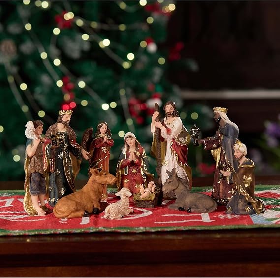 Nativity Set Christmas Scene Set Figurines Statue 6 Inch 11 Pcs