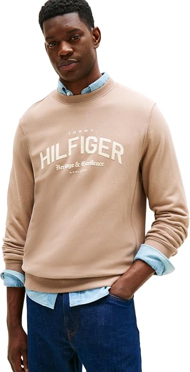Tommy Hilfiger Men's Hilfiger Arch Crew Neck Mw0mw40067 Pullover Sweatshirt (pack of 1)