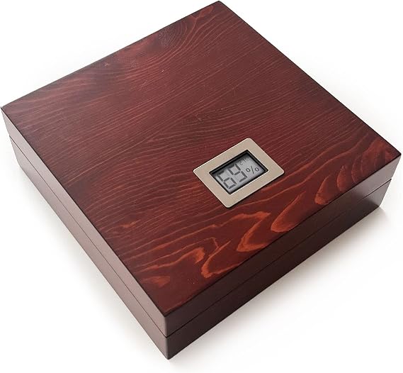 Shark Anatolia Mezmob Masif Yerli Sedir Ağacı Humidor Puro Kutusu Küçük Boy Dijital
