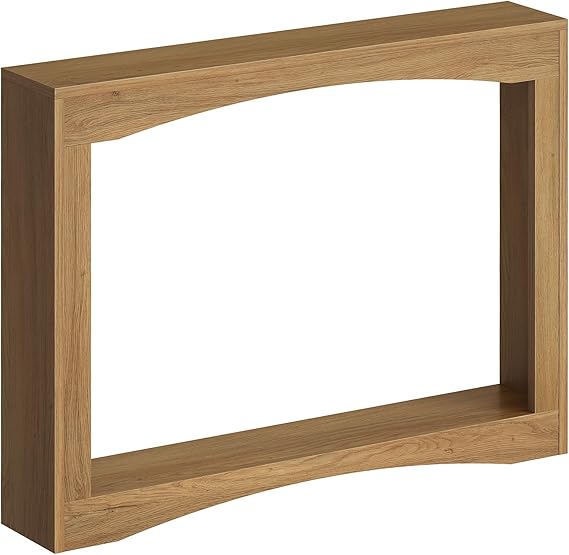 YATINEY Narrow Console Table, 15 cm Thin Entryway Table, Behind Sofa Console Table for Small Spaces, Small Farmhouse Hallway Table, for Living Room, Hallway, Foyer, Light Walnut XCT19VV