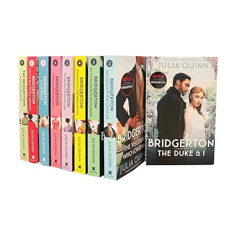 Bridgerton Family Book Series Complete Books 1 - 9 Collection Set by Julia Quinn NETFLIX