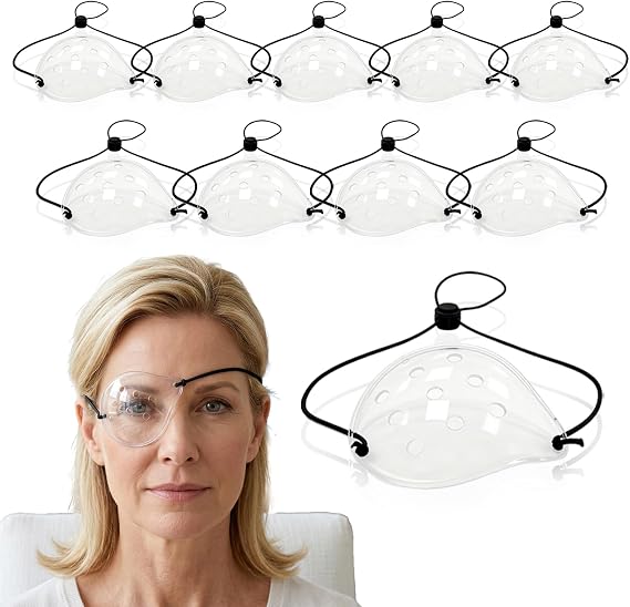 10 Pack Eye Shield After Cataract Surgery with Adjustable Elastic Strap