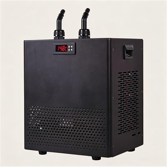 Aquarium Chiller 160L/42Gal, Quiet Fish Tank Cooler with Water Pump & 3M Pipe(160L(42gal)) [Energy Class A]