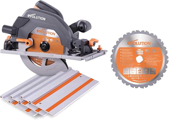 Evolution Power Tools R185CCSX Multi-Material Circular Saw, 185 mm, (110 V) with Additional R185TCT-20T Blade