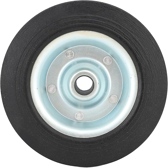 Ausla Trailer Jack Rubber Wheel Replacement, 500kg Capacity 48mm Rim Caster with 20.3mm Center Hole, 200mm Rim Length for Trailer Jacks Wheel