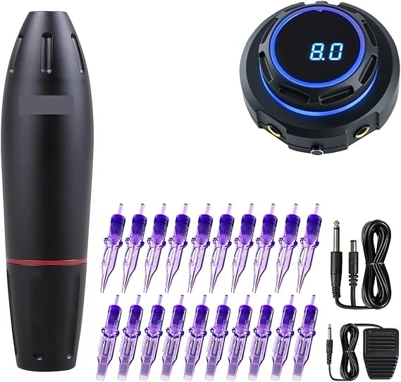 Tattoo Kits Professional Tattoo Machine Kit Tattoo Rotary Pen Set Tattoo Makeup Permanent LCD Power Supply For Tattoo Artist For Beginner