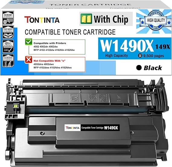 [With CHIP] 149X W1490X (149A W1490A) Compatible Toner Cartridge High Capacity for 4002 4002dn 4002dw 4102 4102dw 4102fdn 4102fdw Printer, Not Compatible with Printers that have an e suffix