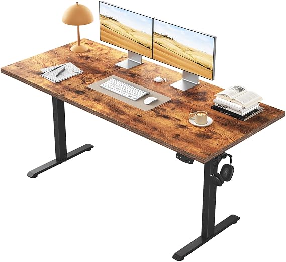 Klicelor Electric Standing Desk, 2 Memory Buttons for stand & sit, 120x60