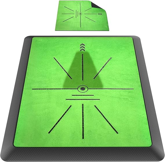 Golf Hitting Mat, Golf Training Mat Outdoor Indoor for Swing Path Feedback Detection Batting, Extra Replaceable Golf Practice Mat, for Men Women Golfers
