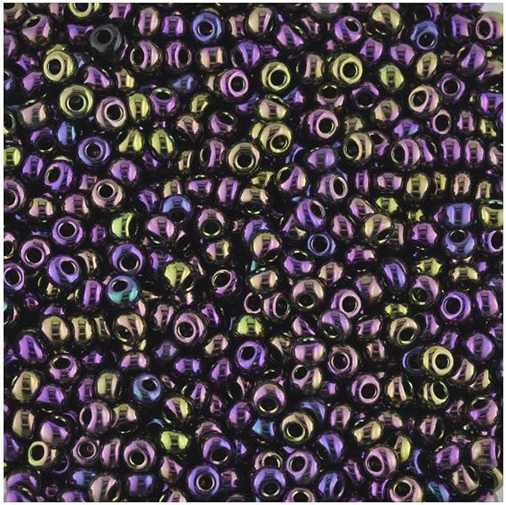 Size 8 Seed Beads Iridescent Purple Qty 100 Grams