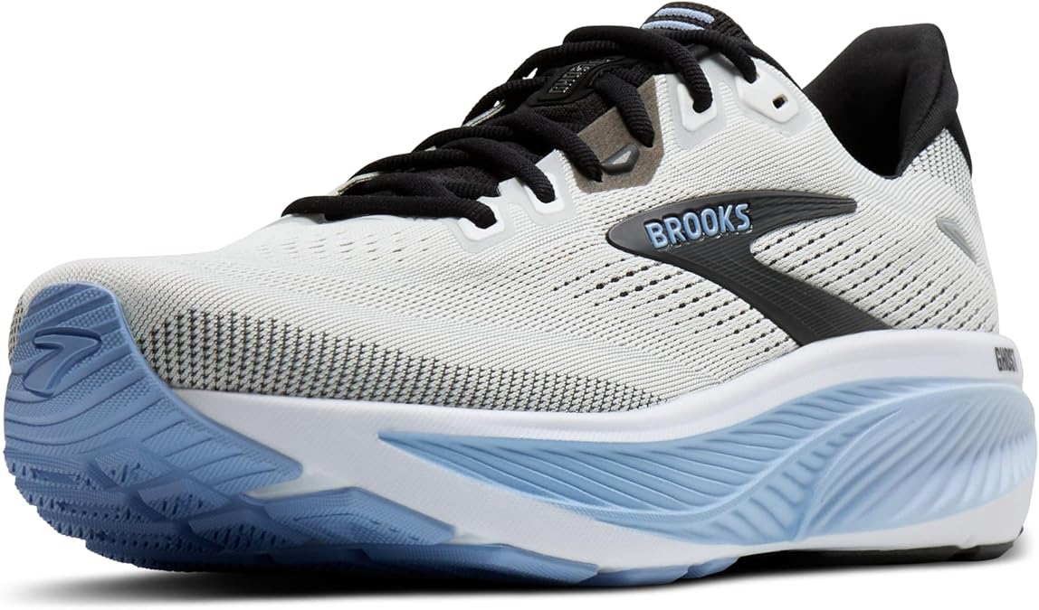 Brooks メンズ Ghost 18 ニュートラル ランニング&ウォーキングシューズ, ホワイト/ブラック/オープンエア。, 10 Wide