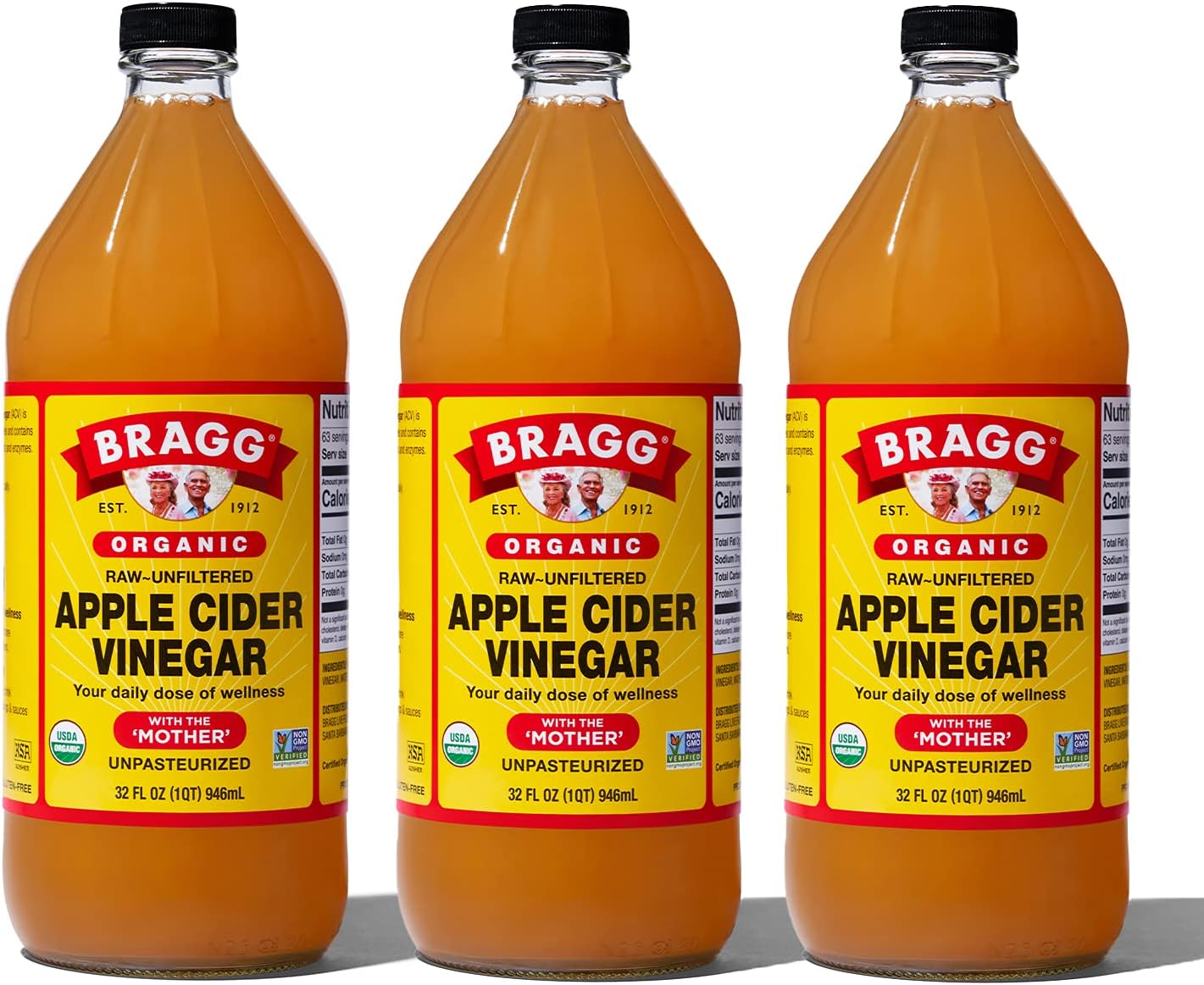 Bragg Apple Cider Vinegar 946ML x 3 Pack Saver Deal