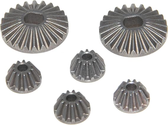 Differential Gear Compatible with JLB Racing Cheetah 1/10 Parts Brushless RC Car Diff Gear 24T 11T Accessories Steel Upgrade Replace EA1039(Black)