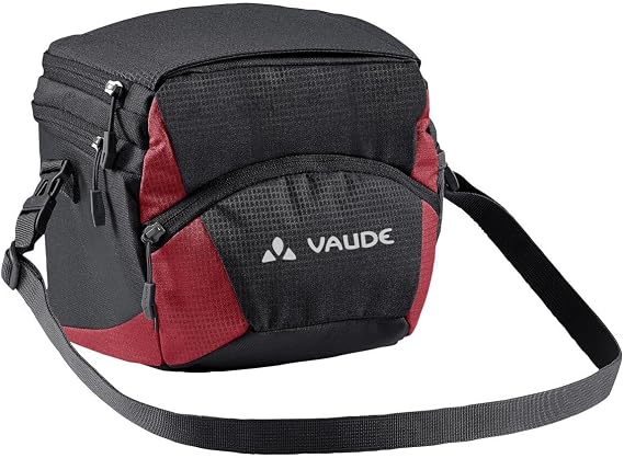 Vaude OnTour Box M (KLICKfix Ready) Handlebar Bags, Black/Carmine, One Size