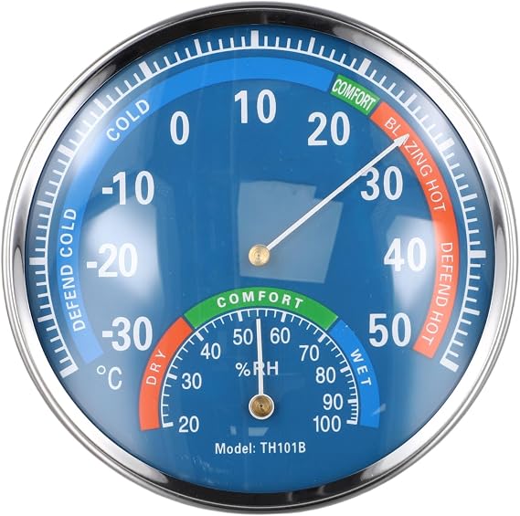 Temperature Humidity Meter, Indoor Outdoor Hygrometer Thermometer Analog Thermo-hygrometer Monitor for Home Greenhouse