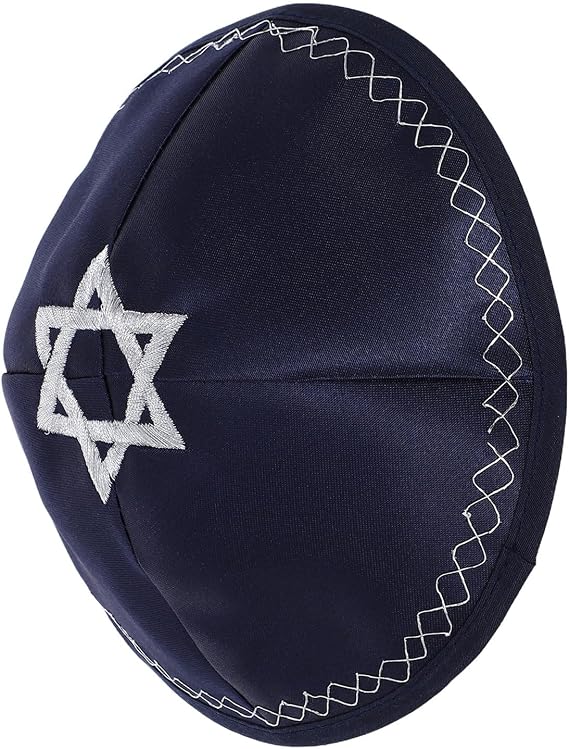 Star of David Kippah Yarmulke Jewish Skull Cap Hat for Men Boys