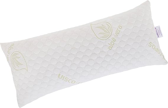 Todocama - Aloe Vera memory foam pillow with 100% viscoelastic flakes. Stretch Aloe Vera fabric. Thermo-regulated. Medium - High firmness. Made in Spain. (90 cm)