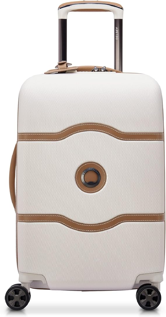 Delsey Paris Chatelet Hardside Luggage with Spinner Wheels, Champagne White, Carry-on 19 Inch, No Brake, Chatelet Hardside Luggage with Spinner Wheels