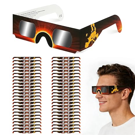 Solar Eclipse Glasses ISO 12312-2 Approved Cardboard Pack 50