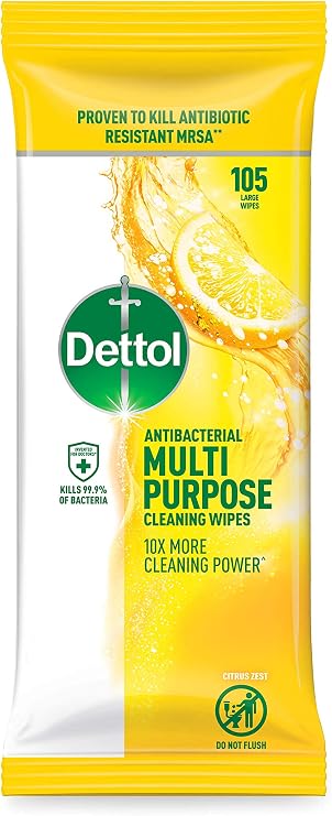 Dettol Antibacterial Multipurpose Cleaning Wipes Citrus 105s