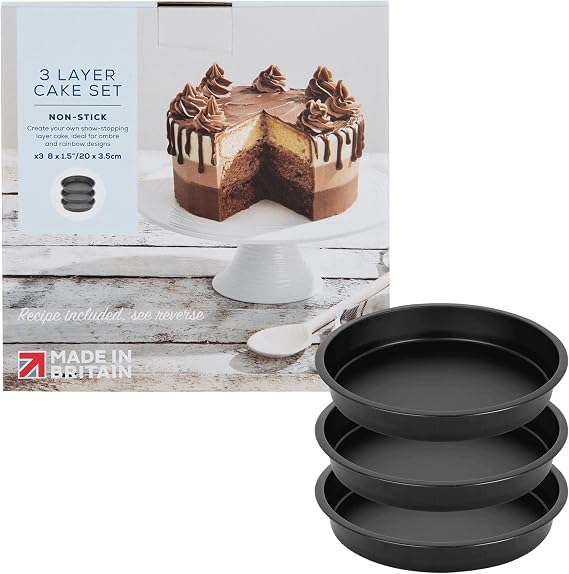 STORM TRADING GROUP 3 Layer Rainbow Cake Set Three Layers of Moist Cake