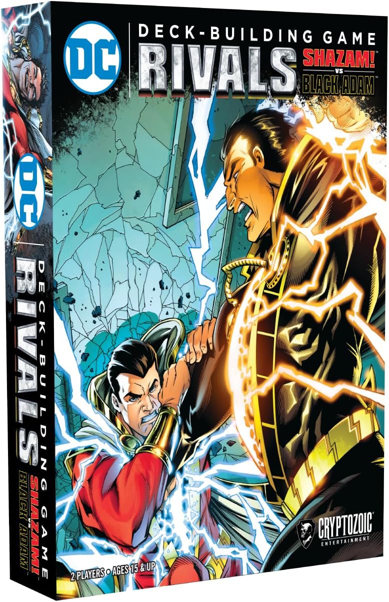 Cryptozoic DC Deck-Building Game: Rivals – Shazam! vs. Black Adam | 2-Player Strategy Card Game | Standalone or Expandable | Superhero Battle with Character Progression | Ages 15 | Game in English
