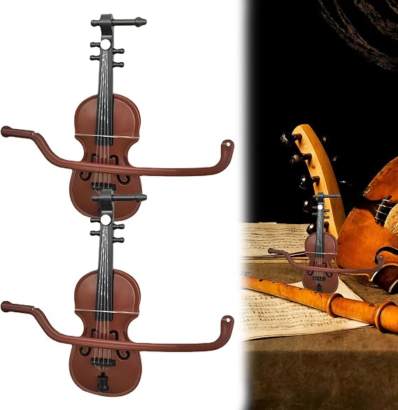 Eophmi World's Smallest Violin, 2 Pcs 8.3cm Mini Violin, Ideal for Decorating or Gifting