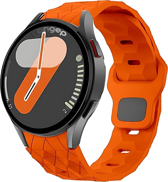Rongep Sportif Football Pattern Loop 20mm Cord Compatible with Samsung Galaxy Watch 7 Cord for 7/6/5/4 Series (40mm/44mm) Watch 6/4 Classic (47/43/42mm) Watch 5 Pro Compatible