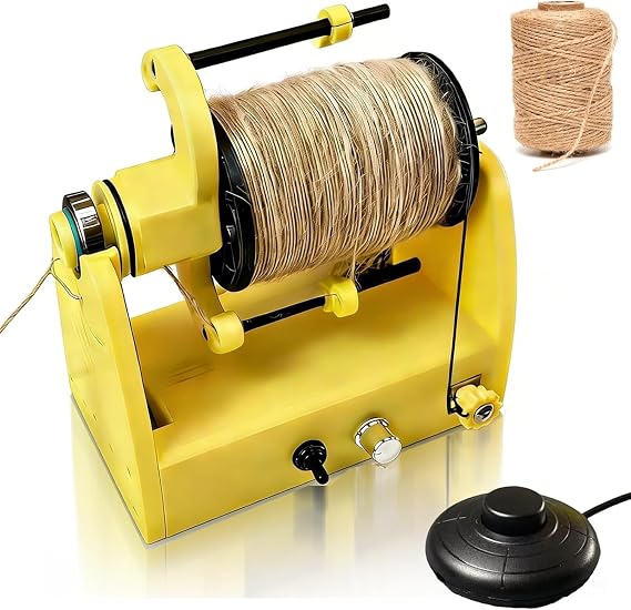 Electric Wool Spinning Wheel,Portable Yarn Spinner with Foot Switch, Type-C Port,800rpm Wool Yarn Winder with Adjustable Speed,for Mixed Roving Process, DIY Crafting, Mixed Roving