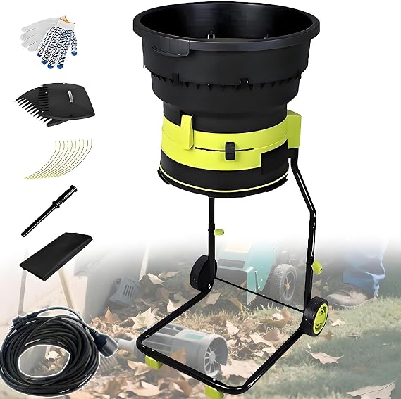 Leaf Shredder for Composting, Power Cord Length 60m
