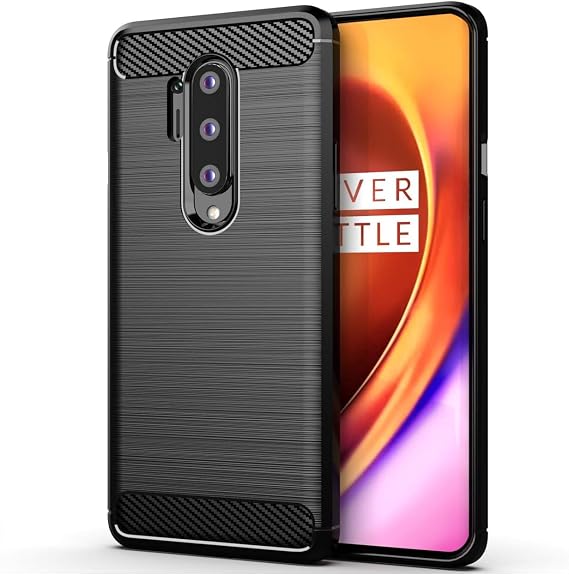 Case for OnePlus 8 Pro Case IN2023 IN2020 Case Slim Soft TPU Case Shock-Absorption Protective Shockproof Phone Cover for OnePlus 8 Pro Black
