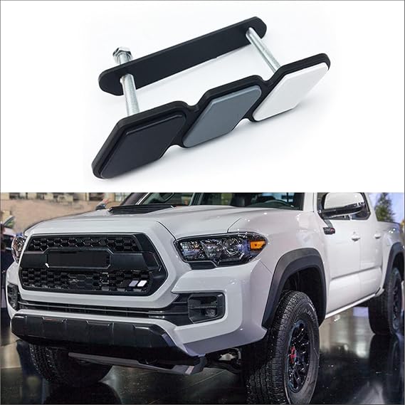3色 グリルバッジ エンブレム デコレーション アクセサリー 車 トラック ラベル タコマ 4ランナー タンドラ セコイア Rav4 ハイランダー対応 ブラック/グレー/ホワイト