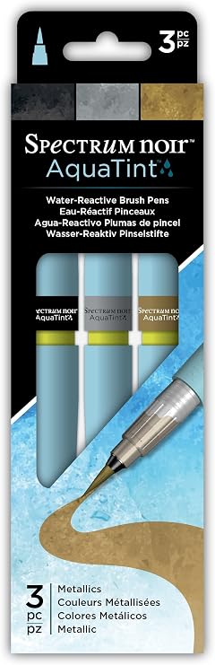 Spectrum Noir Aquatint (3PK) -Metallics, 25 x 7.3 x 1.5 cm, SPECN-AQTNT-MET3
