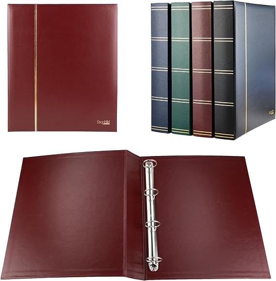Prophila Collection Maxi Ring Binder for Loose Insert Sheets Variable Filing Red