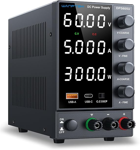 Dc電源、エンコーダーボタン付きバンク電源、5v 3.6a Usbとタイプc高速充電で調整可能な電源、電源