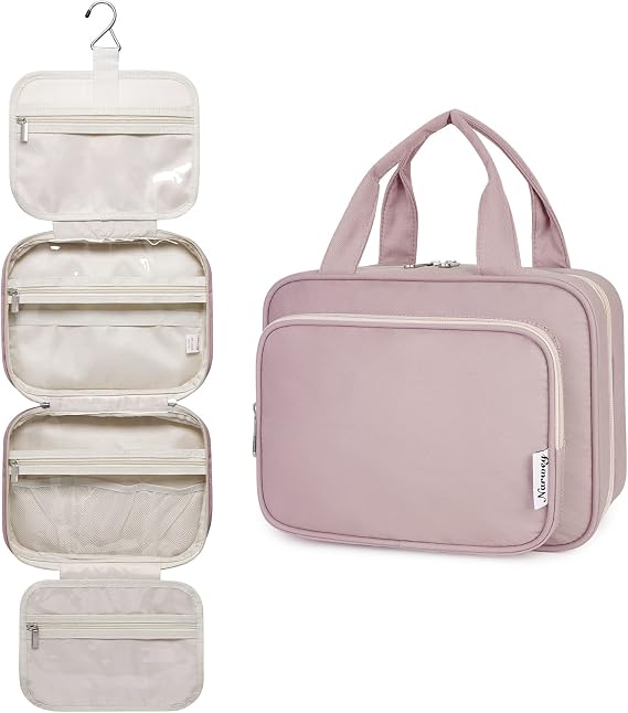 Narwey Women's Toiletry Bag Hanging Cosmetic Bag Large