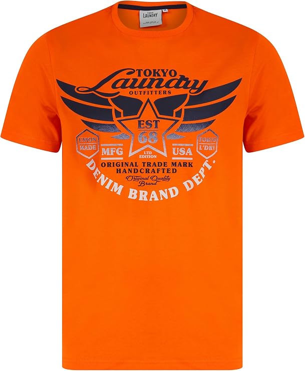 Tokyo Laundry Men's 'Westwood' Vintage Graphic Print Motif Cotton Jersey Crew Neck T-Shirt